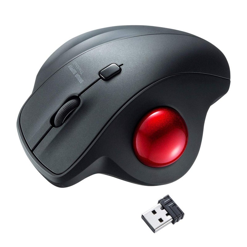 SANWA 2.4G Wireless Ergonomic Trackball Mouse, Optical Vertical Rollerball Mice, Silent Buttons, 34mm Trackball, 600/800/1200/1600 Adjustable DPI, Compatible with MacBook, Laptop, PC, Windows, macOS - Image 1